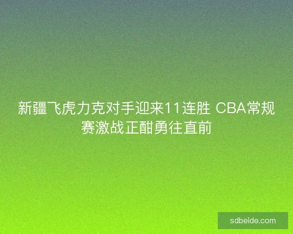 新疆飞虎力克对手迎来11连胜 CBA常规赛激战正酣勇往直前
