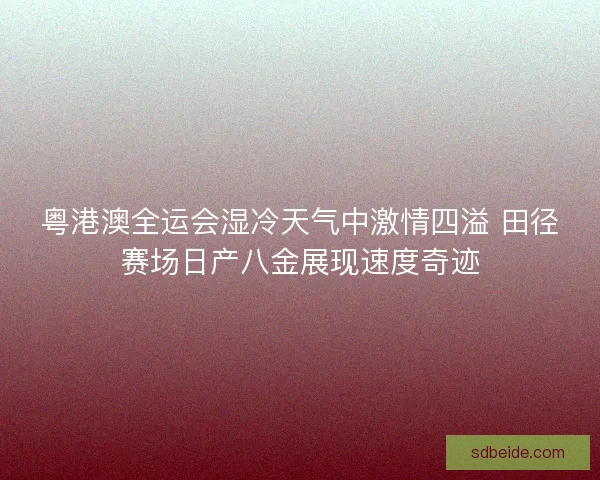 粤港澳全运会湿冷天气中激情四溢 田径赛场日产八金展现速度奇迹